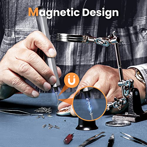 Electric Screwdriver- AM ARROWMAX Cordless Precision Screwdriver Set with 28 Magnetic Precision Bits, Rechargeable Portable Repair Tool Kit for Electronics Laptops Glasses Clocks (SES MINI)