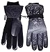 N'Ice Caps Boys Spider Tye Dye Print Thinsulate and Waterproof Ski Gloves (Black/Charcoal/Silver, 10-12 Years)