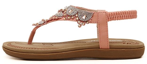 Popular Spring And Summer Of 2015 The New Bohemian Thong Sandals Flat Beads Flat Beach Sandals 