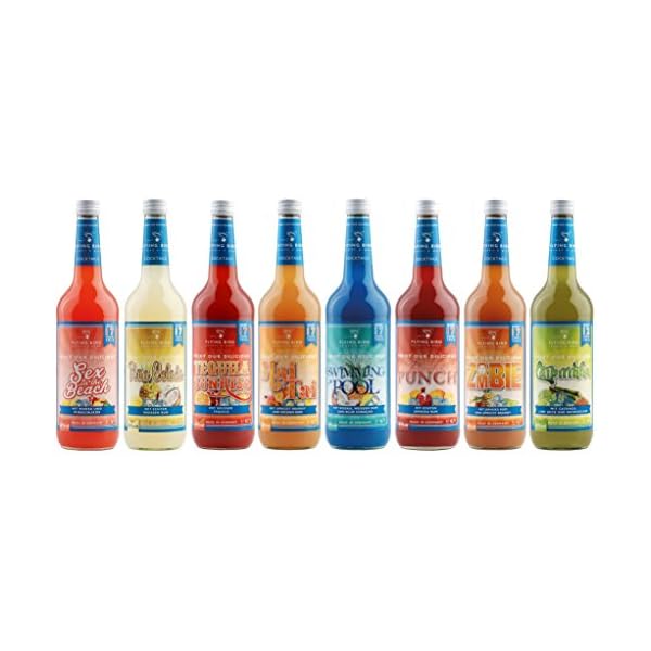 Flying Bird - Mix Paket für 130 fertige Cocktails | 8 Flaschen 0,7l mit allen Zutaten | Saft auffüllen und genießen – Bild 3