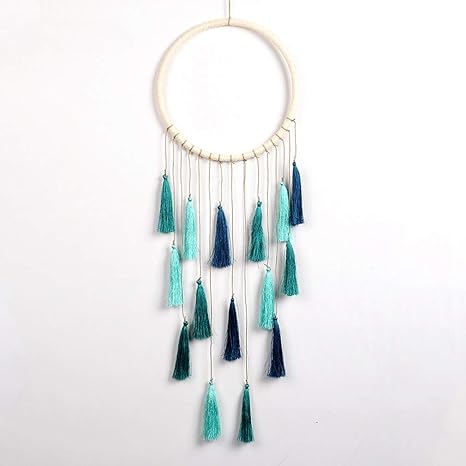 Amazon Co Jp ドリームキャッチャー タペストリー 壁掛け 壁飾り ぶら下げ飾り タッセル 室内インテリア ホームデコレーション 壁アート 手作り 工芸品 新築お祝い 幸運 祝福 甘い夢 プレゼント ホーム キッチン