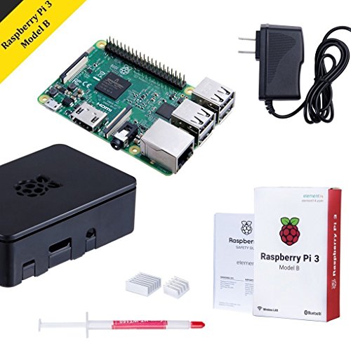 Raspberry Pi 3 Model B Kit with Black Case, Power Supply, Heatsink - Thumbnail 6