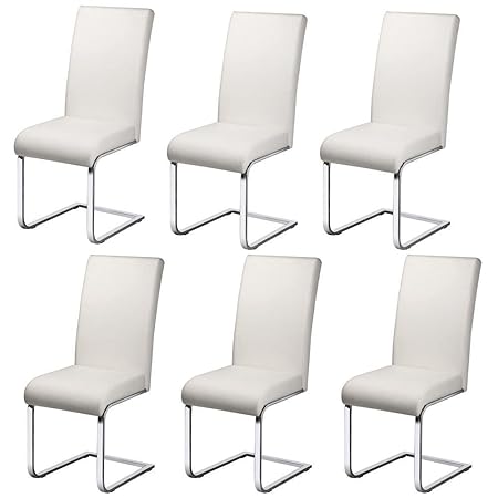 Yaheetech 6er Set Schwingstuhl Esszimmerstühle Küchenstuhl, Esszimmer