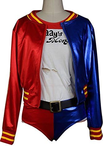 Firecos Suicide Squad Cosplay Harley Quinn Costume Outfit Suit Halloween