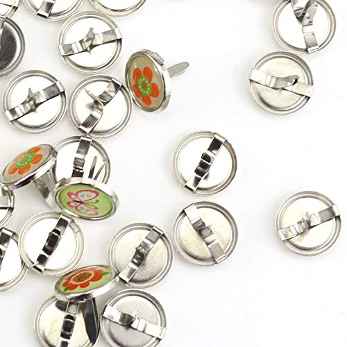 Yexpress 100 Pieces 12mm Mixed Mini Brads Round Paper Fasteners Brass Pastel Metal Brads for Scrapbooking Crafts DIY Paper - Thumbnail 4