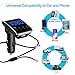 LUTU Bluetooth FM Transmitter for Car, Wireless Radio Adapter Car Kit with Fast Charging Cable 3.1A, Support TF Card Slot USB Flash Drive and Handsfree Calling (Silver)