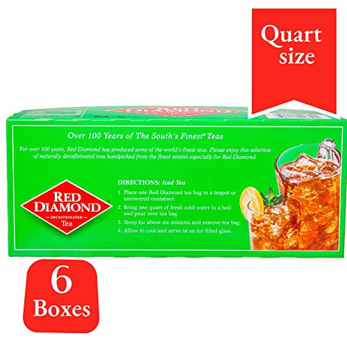 Red Diamond Iced Tea Bags, Decaffeinated, Family Size Tea Bags, Delicious And Freshly Brewed