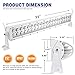 YITAMOTOR LED Light Bar White 22 inches 120W LED Work Light Spot Flood Combo Driving Light Fog Lamp Light Led Lights Compatible for Pickup, Off Road, SUV, ATV, UTE, Tractor, Truck
