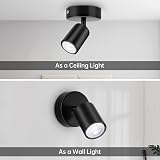 Dehobo Wall Light Spotlight Indoor Matte Black Adjustable GU10 Indoor Ceiling view 4
