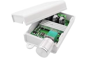 uniquegoods PWM DC Motor Speed Controller 6V 12V 24V 28V 3A Variable Speed Control Switch Electronic Speed Controller Dimmer 1206B with Shell