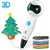 Nulaxy 3D Printing Pen, First Robot 3D Drawing Pen with Voice Prompts Automatic Feeding, Best Birthday Holiday Gifts Toys to Inspire Kids Creativity – Include Bonus PLA Filaments