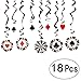 Casino Party Hanging Swirls Decorations Viva Las Vegas Casino Game Night Birthday Party Ceiling Hangings Garlands Cards Bingo Poker Card Casino Night Party Photo Booth Backdrops Decorations, 18PC
