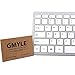 GMYLE Compact Wired USB Mini Keyboard for PC (Metallic Silver and White)
