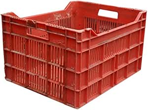 Caja de Plástico Agrícola Roja Usada 49x40x29cm - LuxoMobel: Amazon.es