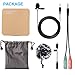 DGFAN Lavalier Lapel Microphone - Omnidirectional Condenser 6.56ft Wireless Lavalier Mic with GoPro Adapter for HERO 3 3+ 4/iPhone & Smartphones/DSLR and PC(Including Windscreen and Wind Muff)
