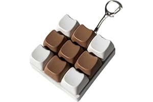 Keyboard Keychain Fidget for Adults Mechanical Button Keyboard Clicker Fidget Keycap Keychain Fidget Toy for Relief