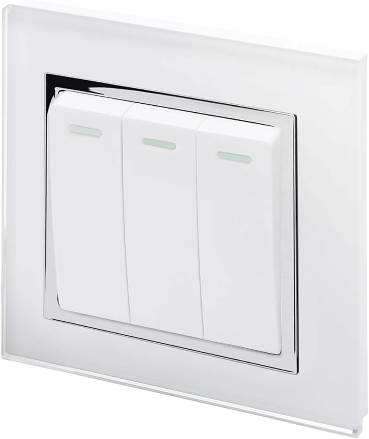 Retrotouch Light Switch, White Glass