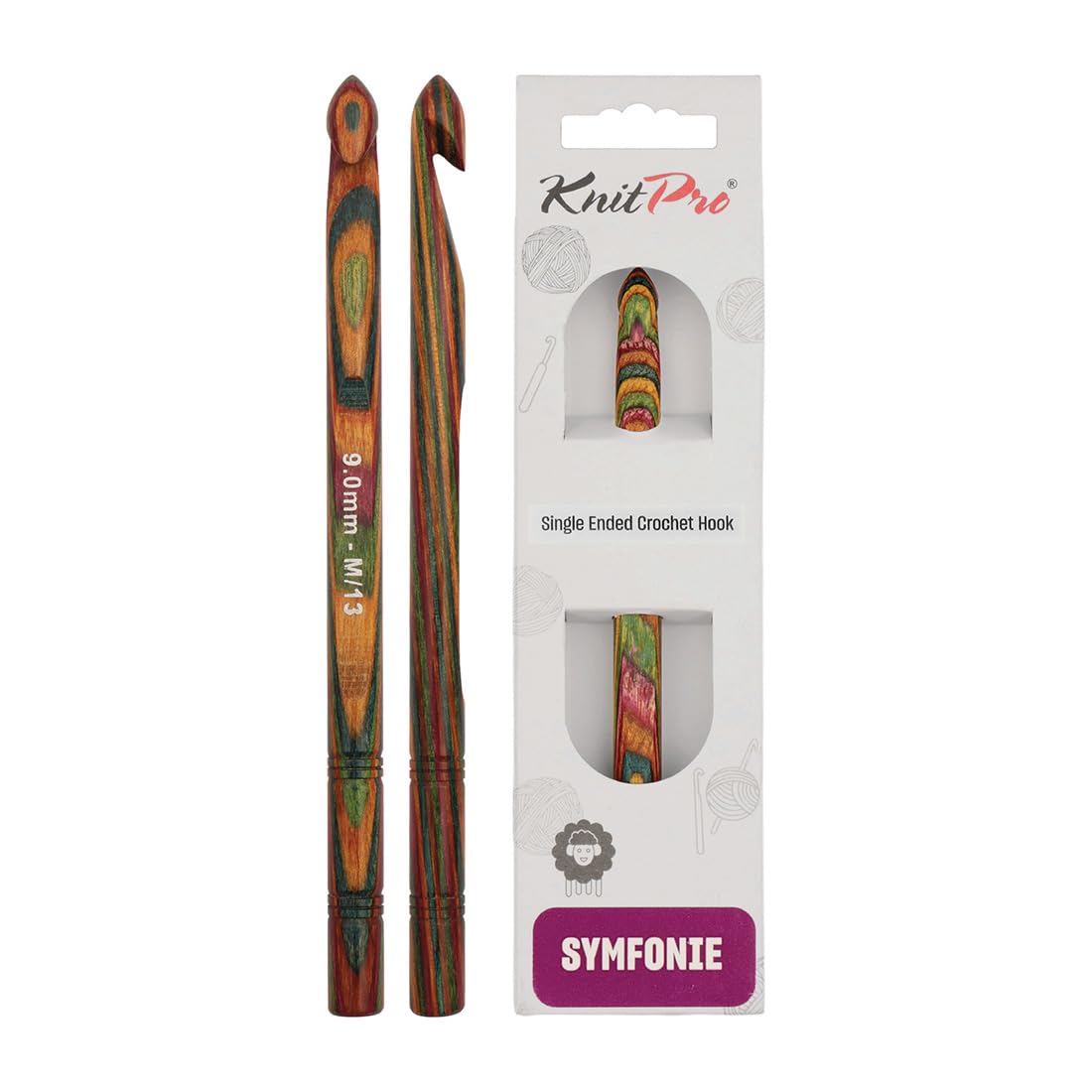 KnitPro Symfonie Single Ended Crochet Hook | 9.00mm — image 1