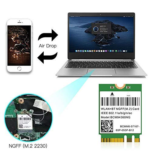 Hackintosh WiFi Plug & Play M.2 NGFF Adapter BCM94360NG 802.11ac