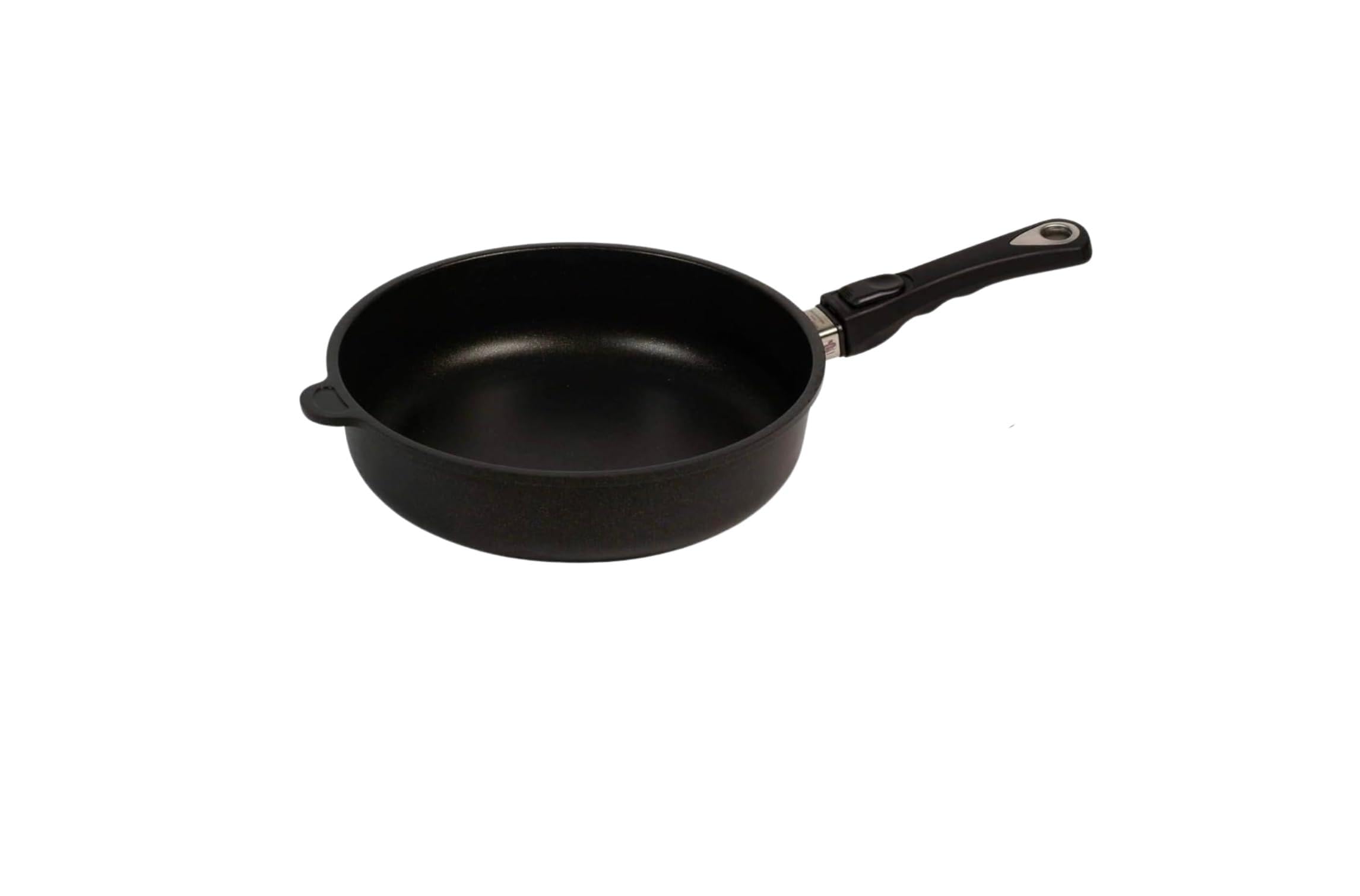 AMT Gastroguss Frying Pan, Diameter 28 cm, Height 7 cm, Removable Handle, Cast Aluminium (Aluminium alloy), Lotan® Non-stick Coating for Fat-free Frying, AMZN-728-Z20B