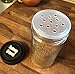 AllSpice 4 Ounce Glass Spice Jars (Same Size as Penzeys and Spice House) with Black Plastic Lids and 3 Styles of Shaker Tops- 12 Pack