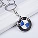 Auto Mobile Addons Fashion Silver Metal Chrome Finish Car Logo Emblem Keychain for Key Rings, Lanyards, Backpacks (BMW)
