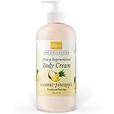 BeBeauty Coconut Pineapple Honey Body Cream Lotion 16 oz | Regeneration Formula, Hydrating &amp; Nourishing, For Smooth Soft Glowing Skin