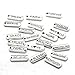 100PCS 20 Words Antique Silver Charm Pendants Collection, Vintage Jewelry Supply Lot, Wholesale, 20mm8mm C03