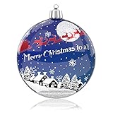Hallmark 2014 A Merry Christmas Eve Glass Ornament