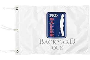 2BUT Standard Backyard Tour Golf Pin Flag Practic Putting Green Golf Flag For Backyard Garden Double-Sewn 600D Nylon Miniature Pin Flag (BYT 20X13" Grommet)