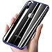 iPhone Xs Case, iPhone X Case, COOLQO Ultra-Thin Crystal Clear Soft Flexible TPU Bumper Slim Electroplating Transparent Protective Cover & Skin for Apple iPhone 10 / X 5.8 inch (Blue)