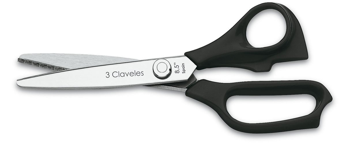3 Claveles 139 – Scissors 8.5 in Zig Zag, Stainless Steel Handle, Nylon