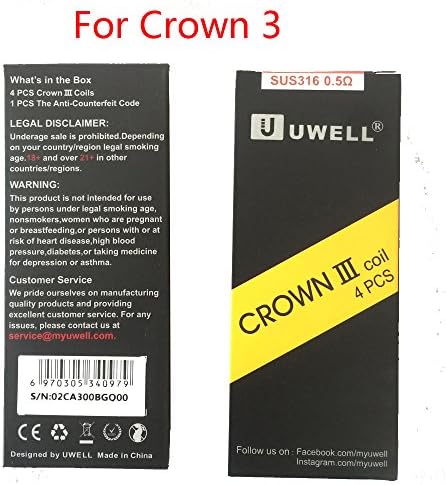 4pcs SüS316 0.5 öhm Ćŏils Apply to Uwëll Cröwn 3 Ŧank
