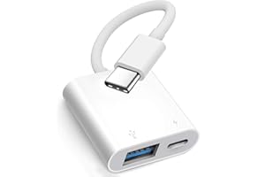 Apple USB-C to USB Camera Adapter with 30W Charging Port for iPhone 17/16/15, MFi Certified USB 3.0 OTG Cable Compatible with