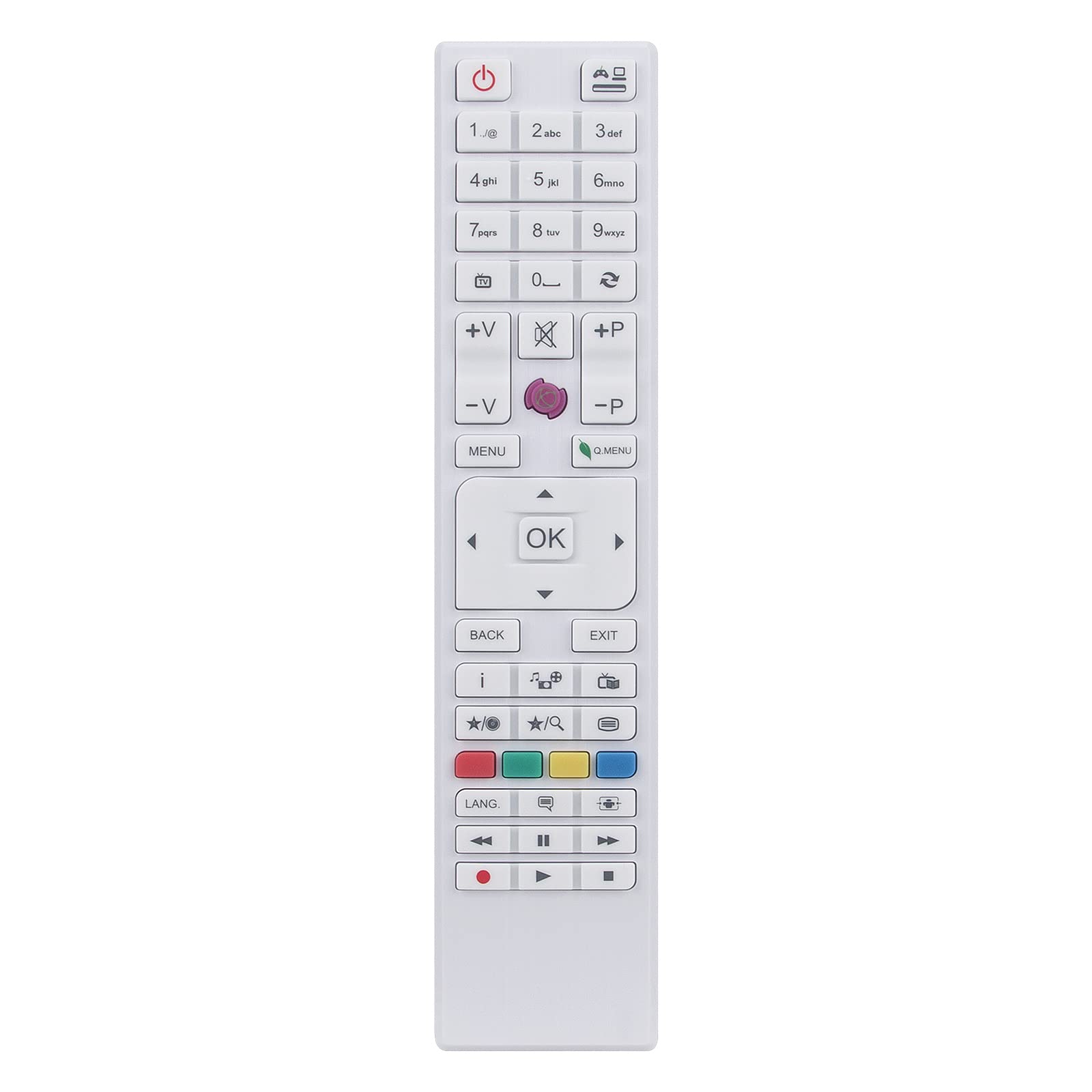 VINABTY RC4876 Replacement Remote Control Fit for Hitachi Finlux Linsar Bush TV DLED48287FHD 32278HDDVDB 32LED900W 19LED900W 22LED900IE 26LED900 32LED900T 20LED2000T 32LED200 39LED900IE