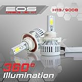 Optix P.RA 80W 8000LM LED Headlight Conversion Kit - H13 9008 Dual High/Low Beam Bulbs - 6000K 6K Diamond White - Premium Epistar COB Chip - Canbus Chip Error Free No Flicker Plug and Play Design