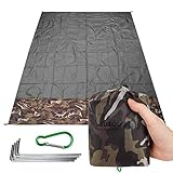 Aautoo Outdoor Picnic Beach Blanket,Sand Free Compact Pocket Camping Blanket 55 X 68 Inch Waterproof Ground Cover Quick Drying Durable Beach Mat