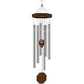 Wind Chimes for Outside, Wind Chimes Outdoor Deep Tone with 6 Tuned Tubes, Memorial Wind Chime for Garden, Patio and Home