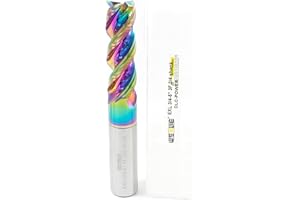 WEXWE Tools 3/4” Extra Long Carbide Square End Mill for Aluminum, Copper Alloy, Plastic, 5" Overall Length End Mill Bits, 3 Flute HRC 62 Deg DLC Coating, CNC Router Bits 3/4 Shank (3/4-5" 2PCS)