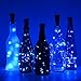 Cork Lights for Wine Bottles 6 Pack, iGopeaks 30inch/ 75cm 15 LED Copper Wire Lights String Starry LED Lights for Bottle DIY, Party, Table Decor, Christmas, Halloween, Wedding Centerpieces - Blue