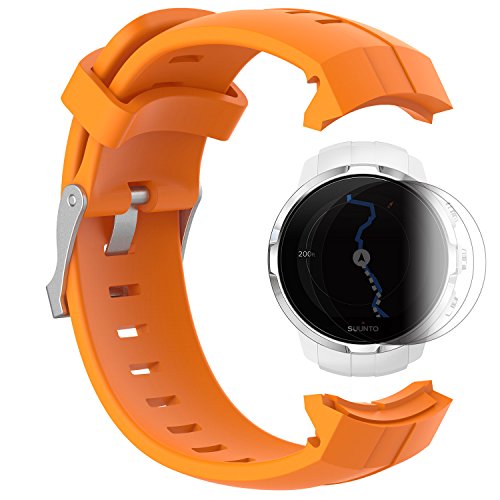 TUSITA Replacement Silicone Strap WristBand Accessory for Suunto Spartan  Sport/Spartan Sport HR With Screen Protector(Orange): Buy Online in OMAN at  desertcart