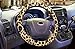 Zone Tech Animal Print Car Decoration Steering Wheel and Shoulder Pad Shift Plush Cover – Auto Premium Quality Comfortable Steering Animal Print Wheel Cover and Shoulder Pad Cover - Cheetah