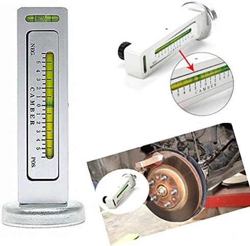 Magnetic Camber Castor Measure Gauge Tool for Car/Truck Camber Castor Strut Wheel Alignment JM - Adjustable Measuring Device (Silver)