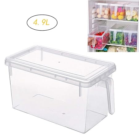 Womdee caja de almacenamiento para refrigerador con tapa, caja de ...