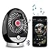 USB Personal Music Fan Bluetooth Speaker Air Fan - OLIISS 3 Speeds Rechargeable Dual Channel Stereo Speaker Support Bluetooth Connection & TF Card