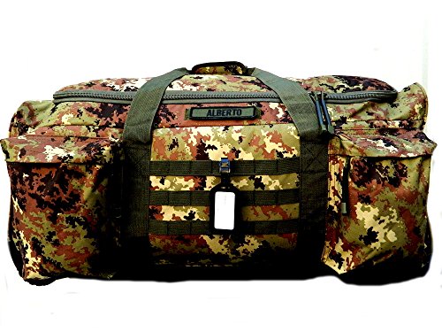 Borsone Trolley Militare con Tre Ruote 130 Litri Vegetato Mimetico –  TravelKit