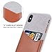 Lopie [Sea Island Cotton Series] Slim Card Case Compatible for iPhone X/10 2017, Fabric Protection Cover with Leather Card Holder Slot Design, Light Brown