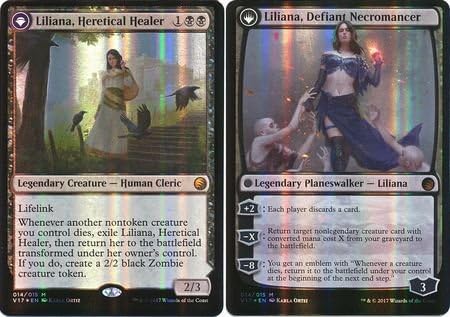 Amazon マジックザギャザリング Mtg 黒 英語版 異端の癒し手 リリアナ Liliana Heretical Healer Liliana Defiant Necromancer Ftv Transform 14 神話レア Foil トレカ 通販
