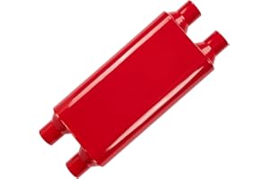 Floshine Universal 80Series Mufflers 3.0 Inch Dul Inlet (ID) 3.0 Inch Dul Outlet (ID), 3 Chamber Performance Automotive Muffler Exhaust FH20D20