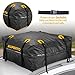 AUPERTO Rooftop Cargo Bag - 100% Waterproof 15 Cubic ft Roof Bag or Cars with Side Rails, Cross Bars or Rack